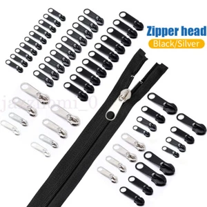 10/30x Universal Zippers Head Repair Kit Replacement Instant Zip Slider Zipper - Picture 1 of 18