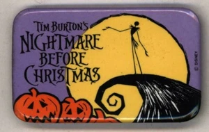1993 Tim Burton's Nightmare Before Christmas 2 3/4" Pinback Button - Picture 1 of 1