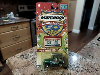  2001 MATCHBOX SOUTH DAKOTA " JEEP WRANGLER " ( ACROSS AMERICA ) STATE TAGS - Image 1 of 2