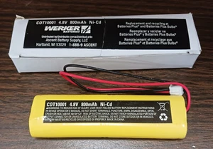 WERKER NOTAUSGANGSSCHILD AKKU COT1001 4,8V, 800mAh Ni-Cd - Bild 1 von 4
