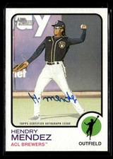 2022 Topps Heritage Minor League Real One Autographs Hendry Mendez Auto ACL
