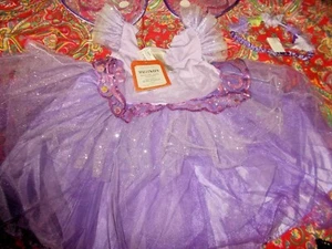 POTTERY BARN KIDS BUTTERFLY PRINCESS COSTUME,HEADBAND,WAND, WINGS,4-6, LAVENDAR - Picture 1 of 5