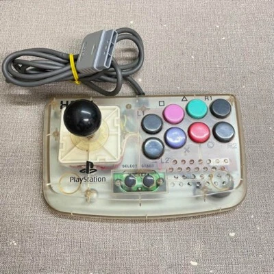 Hori Joystick Clear Controller for PS1 PS2 HPS-29  PlayStation Fighting Stick JP - Image 1 of 4