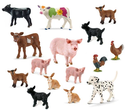 Schleich Animal Figurine Farm Set 15 Animals Toy Animals Farm Children - Image 1 of 4
