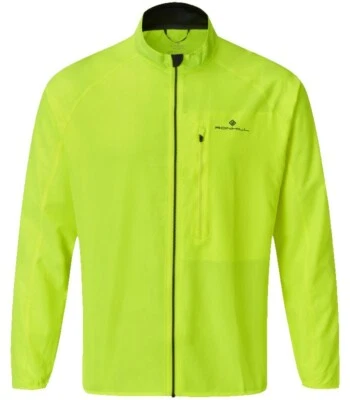 RONHILL CORE JACKET Mens Windproof Running Jacket Hi-Viz Top Fluo Yellow LP£52