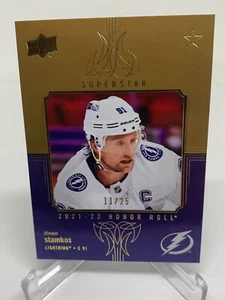21-22 Steven Stamkos Serie 1 Rollo de Honor Dorado SSP/25 HR-27 Tampa Bay Lightning - Imagen 1 de 2