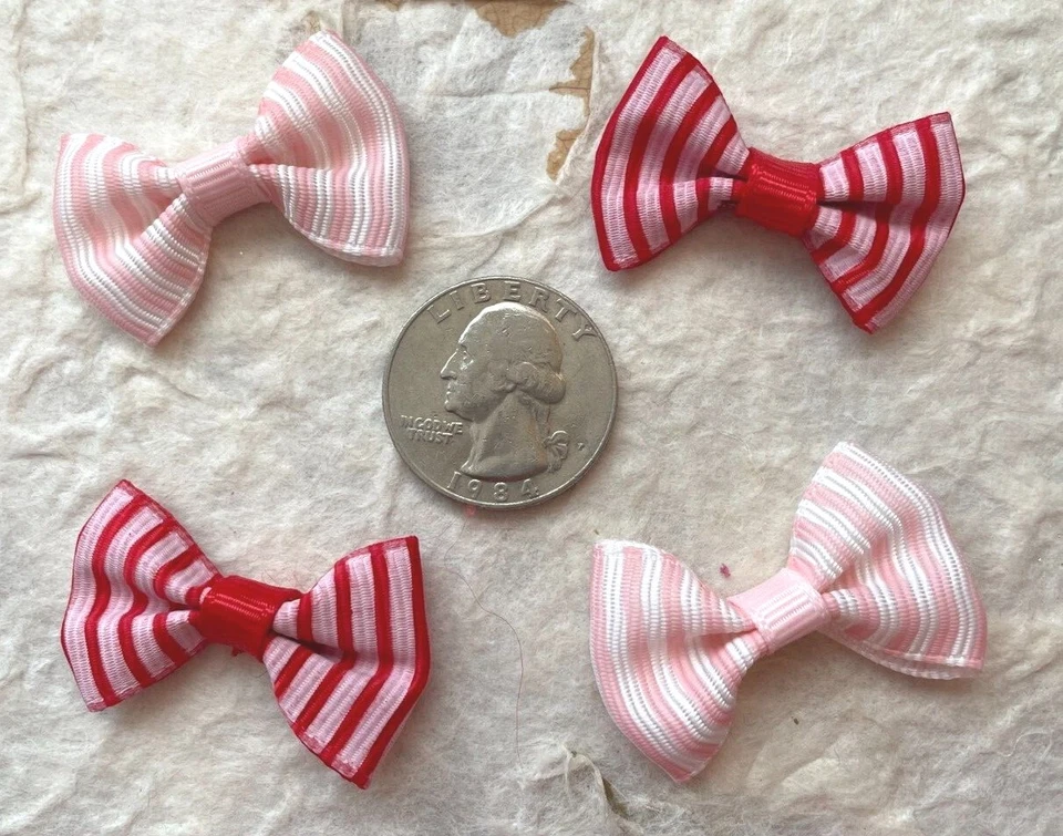 Apliques de lazos de cinta a rayas de grosgrain de 1,5" para pinza de pelo/vacaciones/ST490 30 un. x 1,5" Foto 1 de 1
