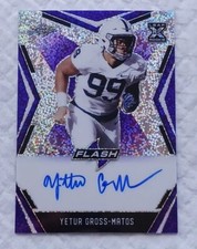 Yetur Gross-Matos Autograph Rookie 2020 Leaf Flash Purple Flash SP #BA-YGM  /25