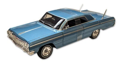 Maisto 32908 Modellino Auto Chevrolet Impala Ss '64 ( Blu, Scala 1:26 ) Modello - Immagine 1 di 2