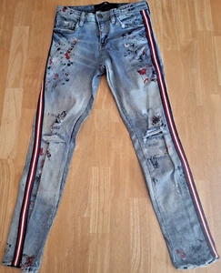 Jordan Craig Legacy Edition Youth Unisex Kids Size 12 Distressed Stretch Jeans - Picture 1 of 13