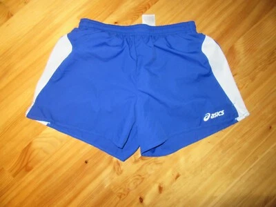 Asics S Royal/White Elastic Pull Up Shorts Very Cute Great Preowned Condition - Image 1 of 3