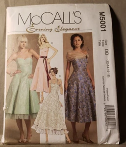 McCall's M5001 Sewing Pattern Evening Elegance Dresses Sz DD 12 14 16 18 - Picture 1 of 2