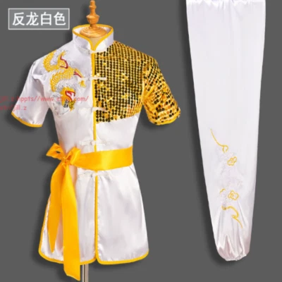 Kids Adult Kung Fu Tai Chi Uniform Martial Arts Suit Wushu Dragon Clothes Outfit - Image 1 of 4