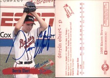 Derrin Ebert Signed 1995 Multi-Ad Macon Braves Update #NNO Card Auto AU