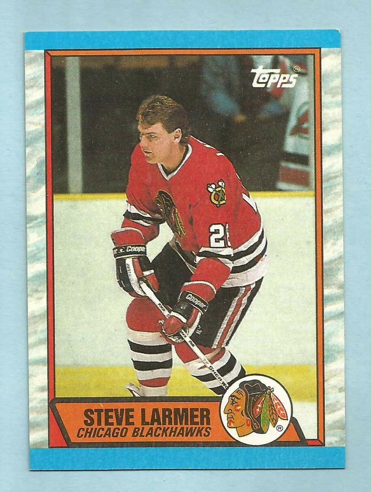 1989-90 Topps Hockey Steve Larmer #179 Chicago Black Hawks PACK FRESH! - Image 1 of 1