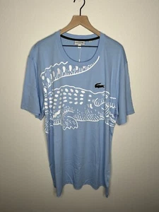 Lacoste Mens Light Blue Oversize Alligator Print Graphic Shirt Size XLT NWT - Picture 1 of 4
