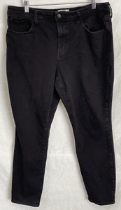 Pantalone jeans donna denim cotone nero filo universale taglia 16 - Foto 1 di 15