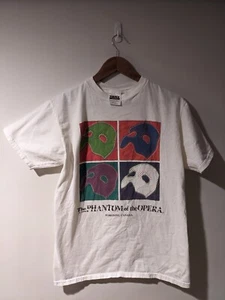 Vintage 90s The Phantom of the Opera Theater Andy Warhol White Medium T-Shirt - Picture 1 of 7