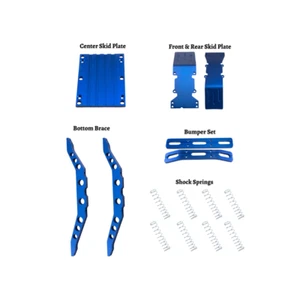 E-Maxx, 3903 3905 3908 Blue anodized aluminum package super deal w/ dual rates - Picture 1 of 8