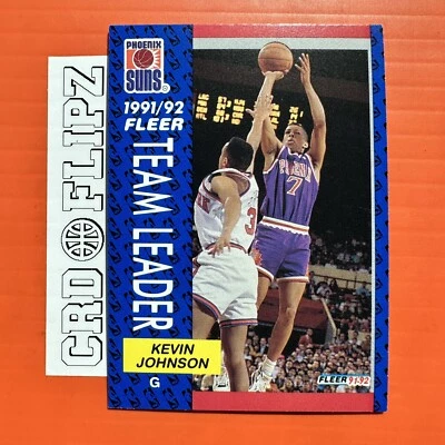 Líder del equipo Fleer 1991-92 Kevin Johnson Phoenix Suns #392 Foto 1 de 2