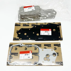 Engine Oil Cooler w/ Gaskets Fits For 3957544 Cummins Dodge 1989-97 12V 6BT 5.9L - Picture 1 of 12