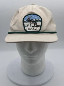 Revolvr Stag Patch Hat Off White Snapback - Picture 1 of 8