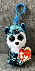 Ty Flippables Beanie Boo Schlüsselanhänger Schlüsselclip, 3,5 Zoll - Slush the Husky - Bild 1 von 3