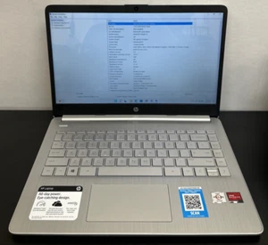 HP 14-fq0xxx 14" Laptop AMD Athlon Silver 3050U @ 2.30G Hz 4GB 63GB - Picture 1 of 7
