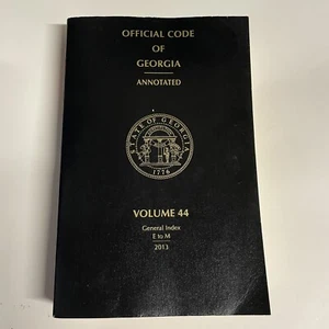Official Code of Georgia Annotated Vol 44 State of GA Copyright 2013 Index E-M - Picture 1 of 10