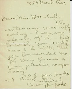 RARE!! “Jazz Age Playwright” Avery Hopwood Hand Written Letter - Picture 1 of 1