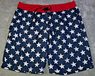 Antiguo Bañador Azul Marino Para Hombre Grande 36X8 Bandera Americana Bañador Rojo Blanco Azul Estrellas EE. UU. Foto 1 de 4