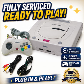 Sega Saturn Console Gray System Bundle Tested Working Japan Import NTSC-J