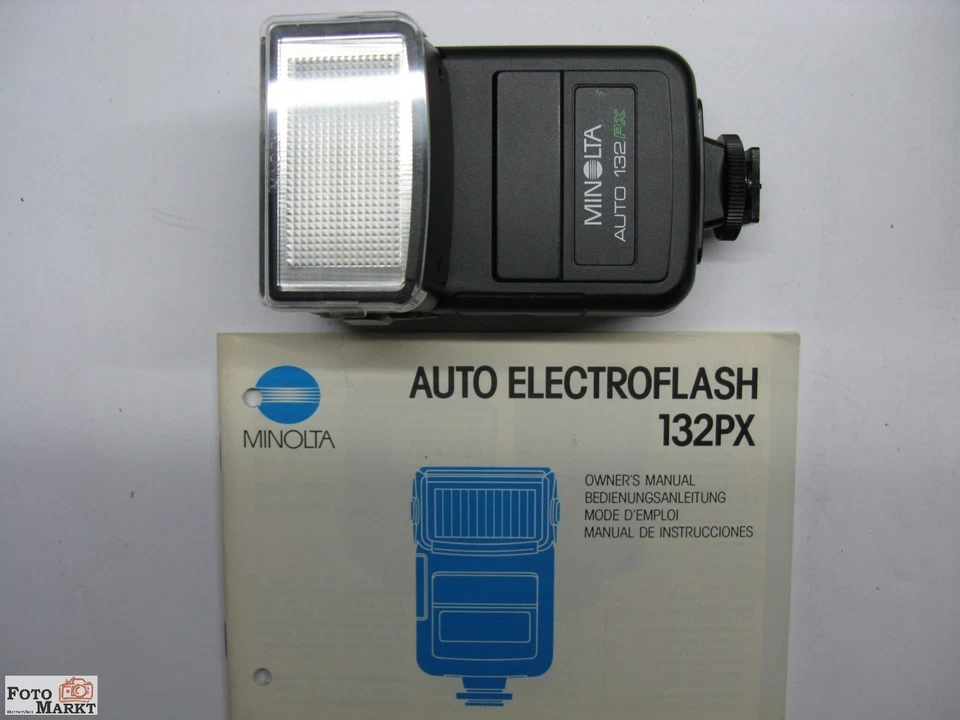 Minolta Auto 132 PX Blitzgerät für Spiegelreflex-Kamera X-700 Blitz Flash - Top - Bild 1 von 3