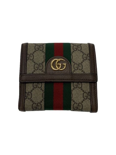 GUCCI Portafoglio Uomo Bif Pelle Modello All Over Marrone GG Supreme Monogram