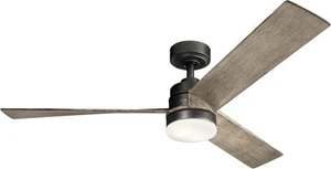 Spyn 52 in. Indoor Anvil Iron Downrod Mount Ceiling Fan with Integrated LED - Picture 1 of 14