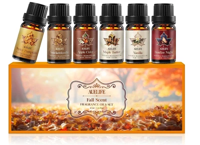 Conjunto de 6 aceites esenciales de otoño para difusores para el hogar Fr... Foto 1 de 4
