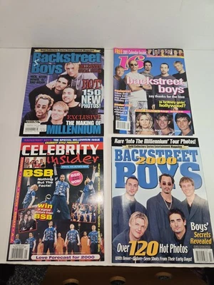 Lot Of 4 Magazines Backstreet Boys  2001 Issue Nsync 16 Celebrity Insider Vtg - Image 1 of 4