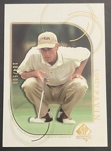 Corey Pavin #43 SP 2001 cubierta superior auténtico dorado paralelo @ 104/500 @ - Imagen 1 de 2