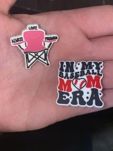 Baseball Mama Summer Themed Boy Mama Shoe Charm Crocs Jibbitz Set Of 2 New - Picture 1 of 1