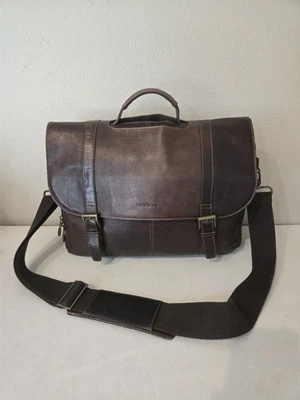 Samsonite Leather Flapover Messenger Bag Clean - Image 1 of 4