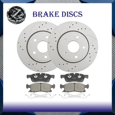 Front Drilled Rotors Brake Pads for 2011~2020 Jeep Grand Cherokee Dodge Durango Foto 1 de 4