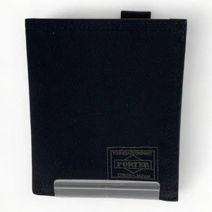 "Cartera plegable PORTER de nailon negra auténtica para hombre D: 0,98"" H: 4... - Imagen 1 de 6