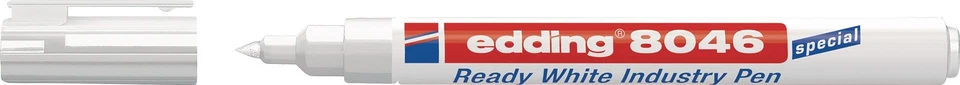 Industrie-Permanentmarker 8046 weiß Strich-B.1-3mm Rundspitze EDDING  Stift  - Bild 1 von 1