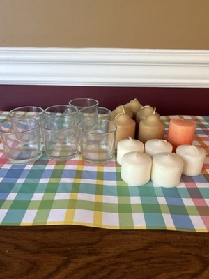 7 candelabros transparentes Tealight, votivos pequeños, luz de té para con velas Foto 1 de 4