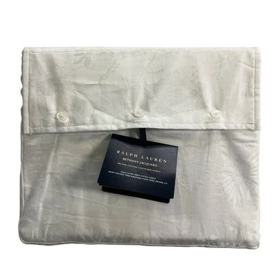 Juego de Sábanas Ralph Lauren Bethany Jacquard King Blanco Floral 100% Algodón Orgánico Foto 1 de 4