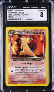 CGC 8 Dark Typhlosion 2002 Neo Destiny 10/105 Holo Pokemon Karte psa - Bild 1 von 2