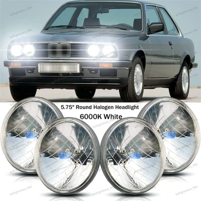 4PCS 5-3/4 5.75" inch Headlights Bulbs Hi-Lo Beam For BMW 325i 528i 535i E30 - Image 1 of 4