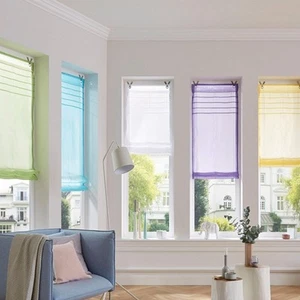 Für Büro Dimout Rollos Ösen Vorhang Lichtblockierung größenverstellbar - Bild 1 von 42