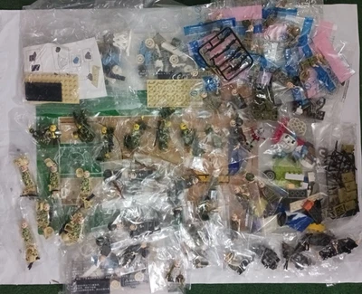 minifigura figuras, soldados + más. enorme lote de 48 figuras de personas + bloques Foto 1 de 4