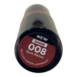 Lápiz labial Revlon Super Lustrous Glass Shine 008 ron pasas sellado - Imagen 1 de 3